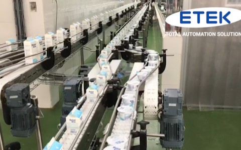 Tự động hóa vận chuyển, đóng gói và phân loại trong nhà máy sản xuất sữa